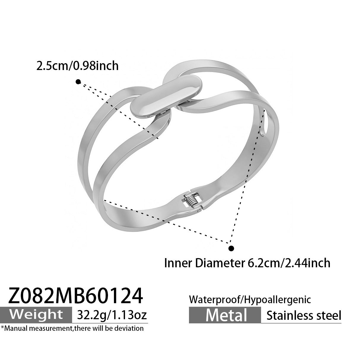 316L Stainless Steel 18K Gold PVD Minimalist Geometric Bracelet