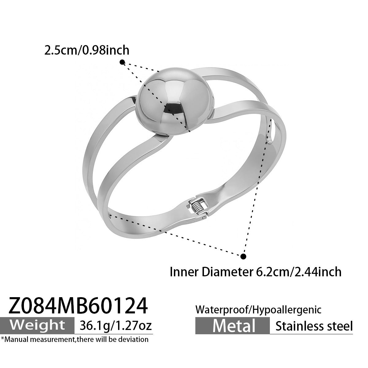 316L Stainless Steel 18K Gold PVD Minimalist Geometric Bracelet