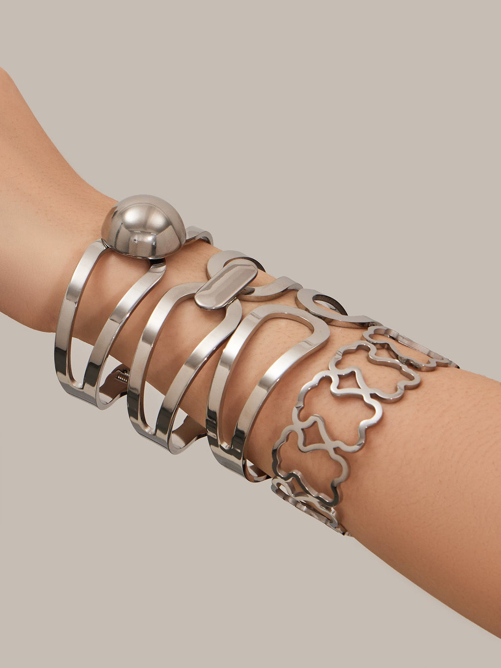316L Stainless Steel 18K Gold PVD Minimalist Geometric Bracelet