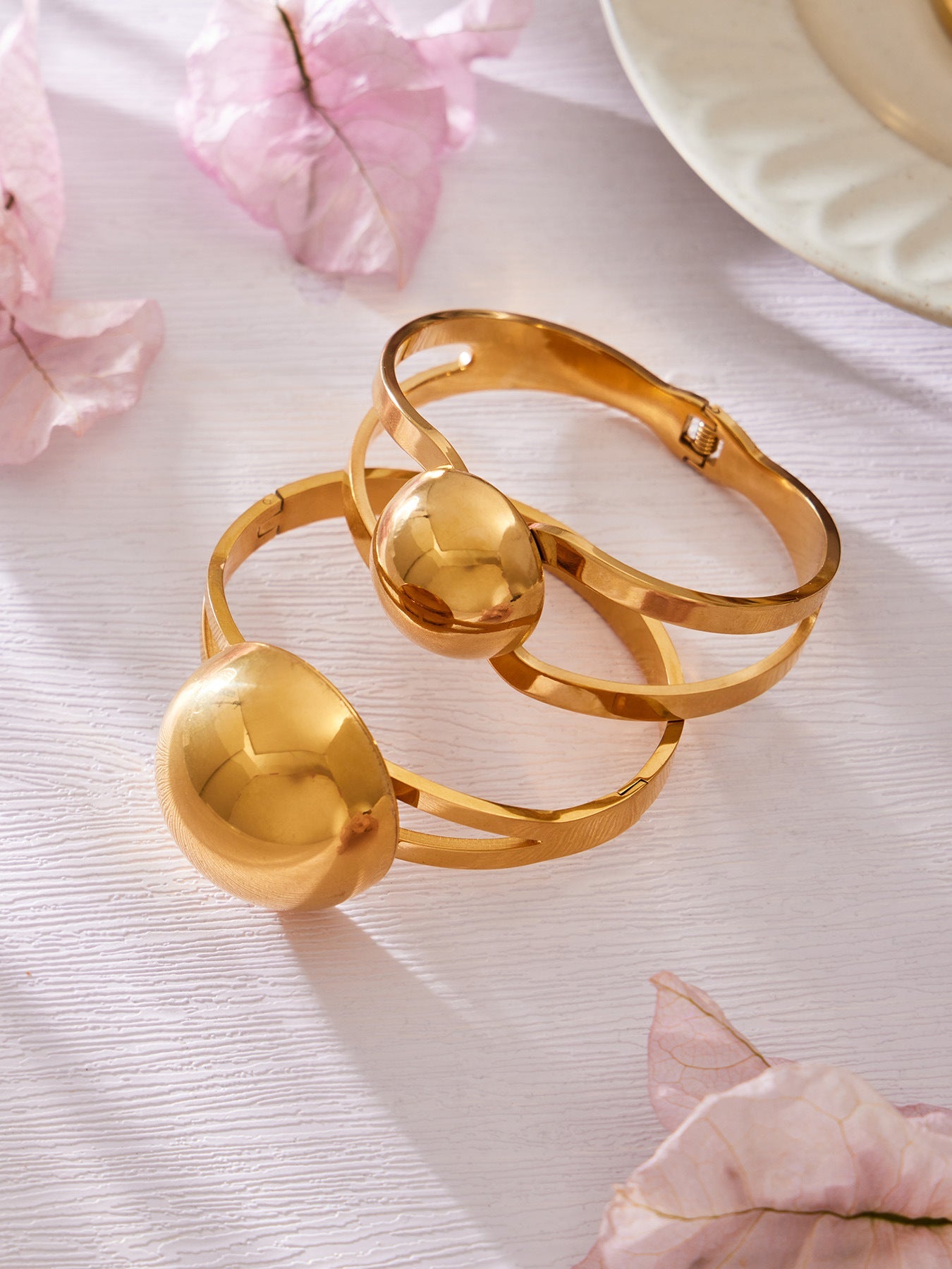 316L Stainless Steel 18K Gold PVD Minimalist Geometric Bracelet
