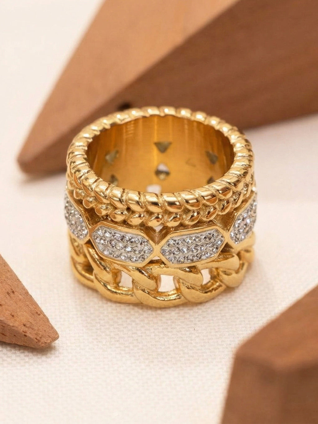 Pavé CZ Gold Ring
