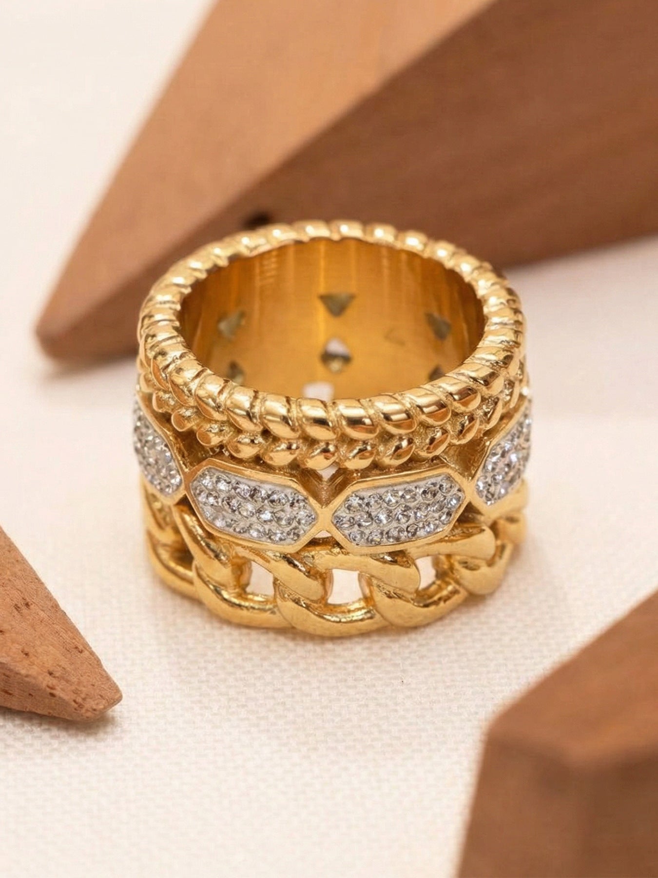 Pavé CZ Gold Ring
