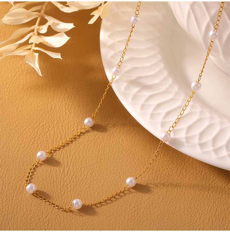 Pearl Minimalist Jewelry Set