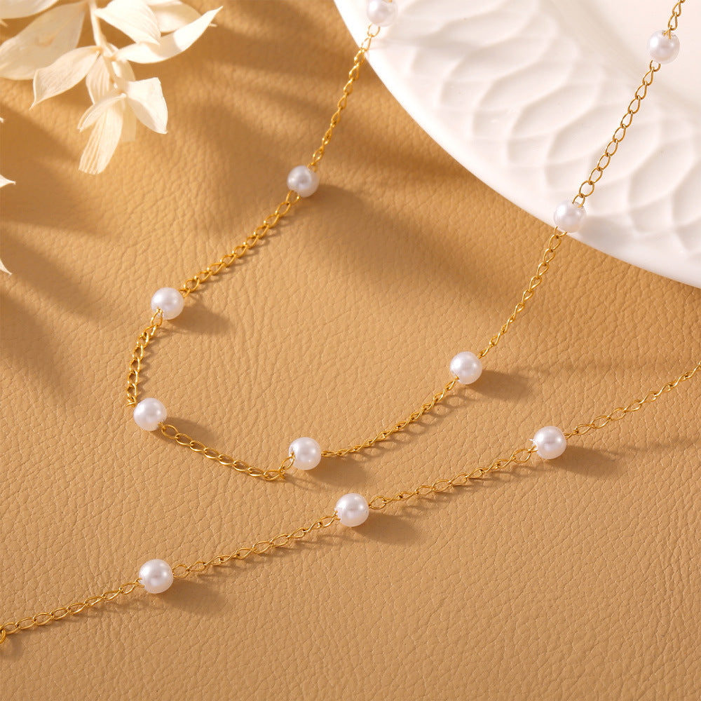 Pearl Minimalist Jewelry Set