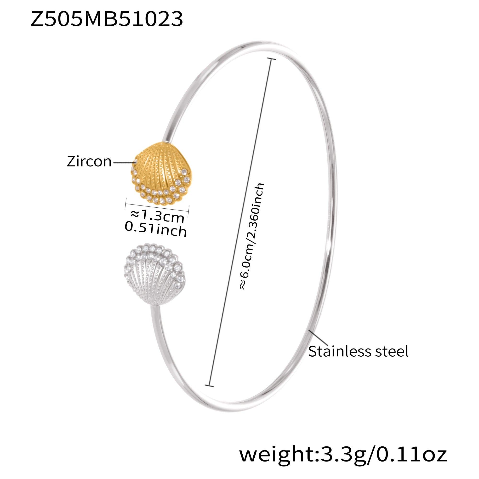18K Gold Plated Four Leaf Clover Zircon Bracelet Set