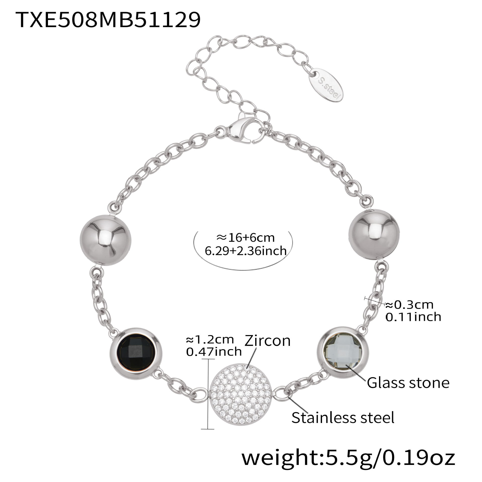 Round Bezel CZ Jewelry Set