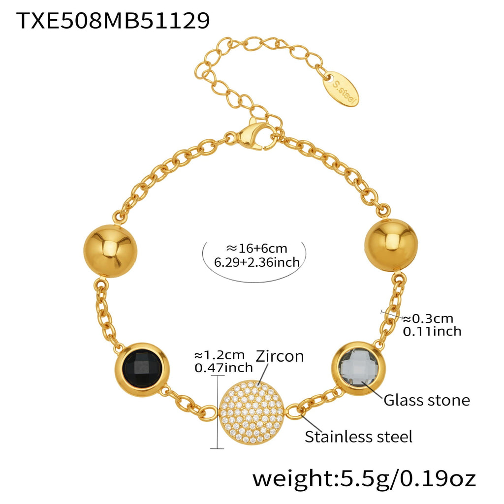 Round Bezel CZ Jewelry Set