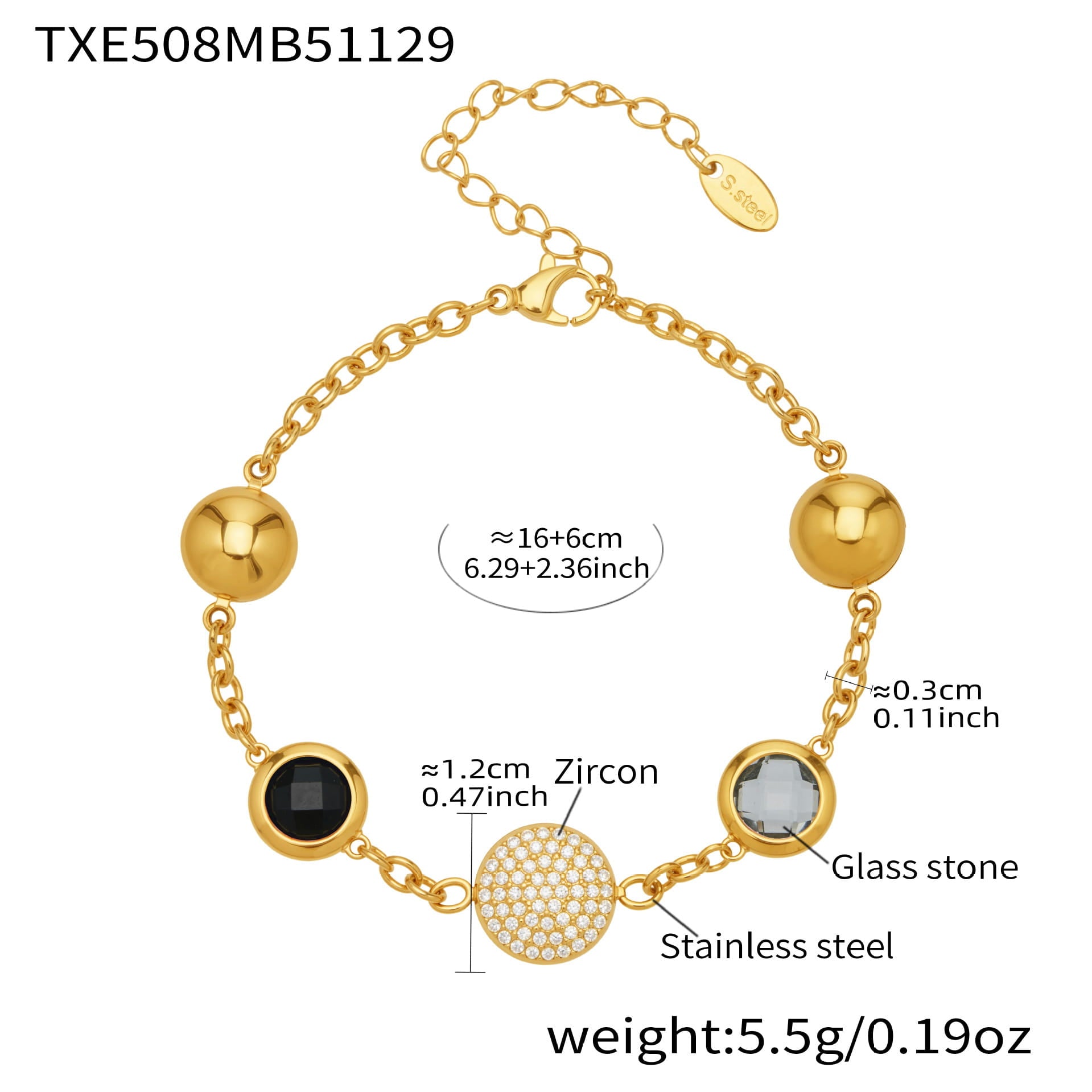 Round Bezel CZ Jewelry Set