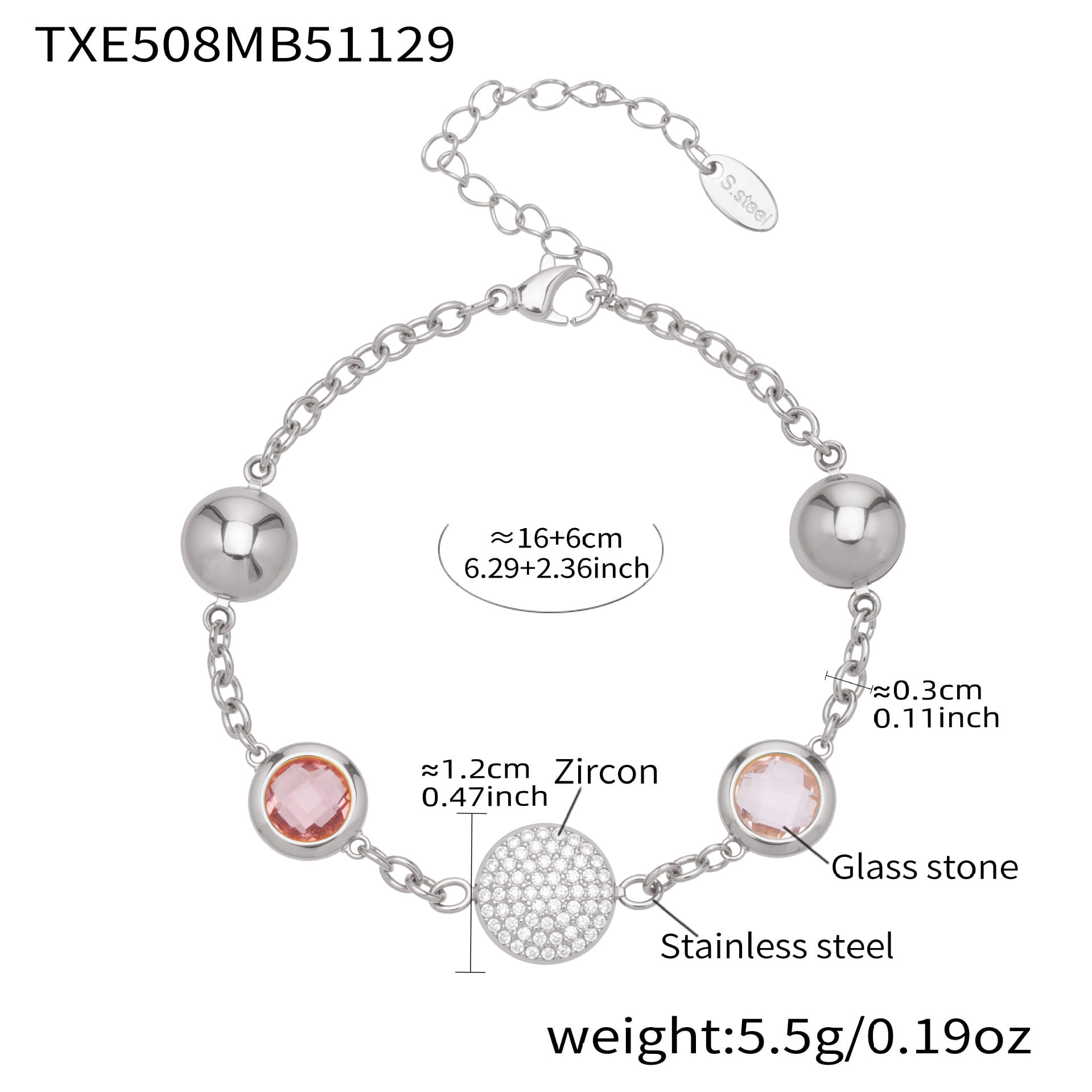 Round Bezel CZ Jewelry Set