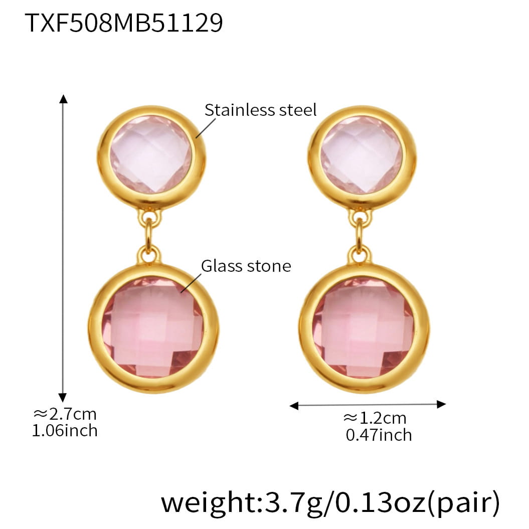 Round Bezel CZ Jewelry Set