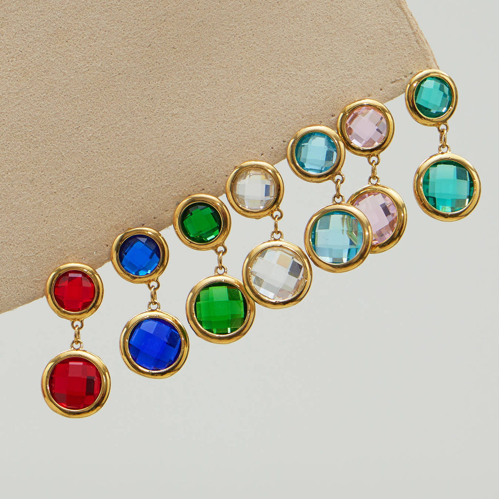 Round Bezel CZ Jewelry Set