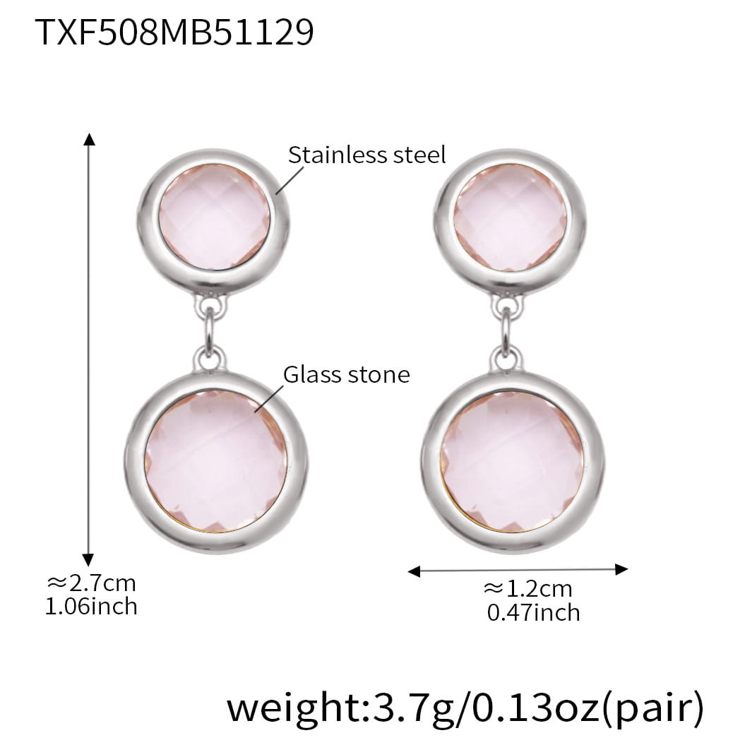 Round Bezel CZ Jewelry Set