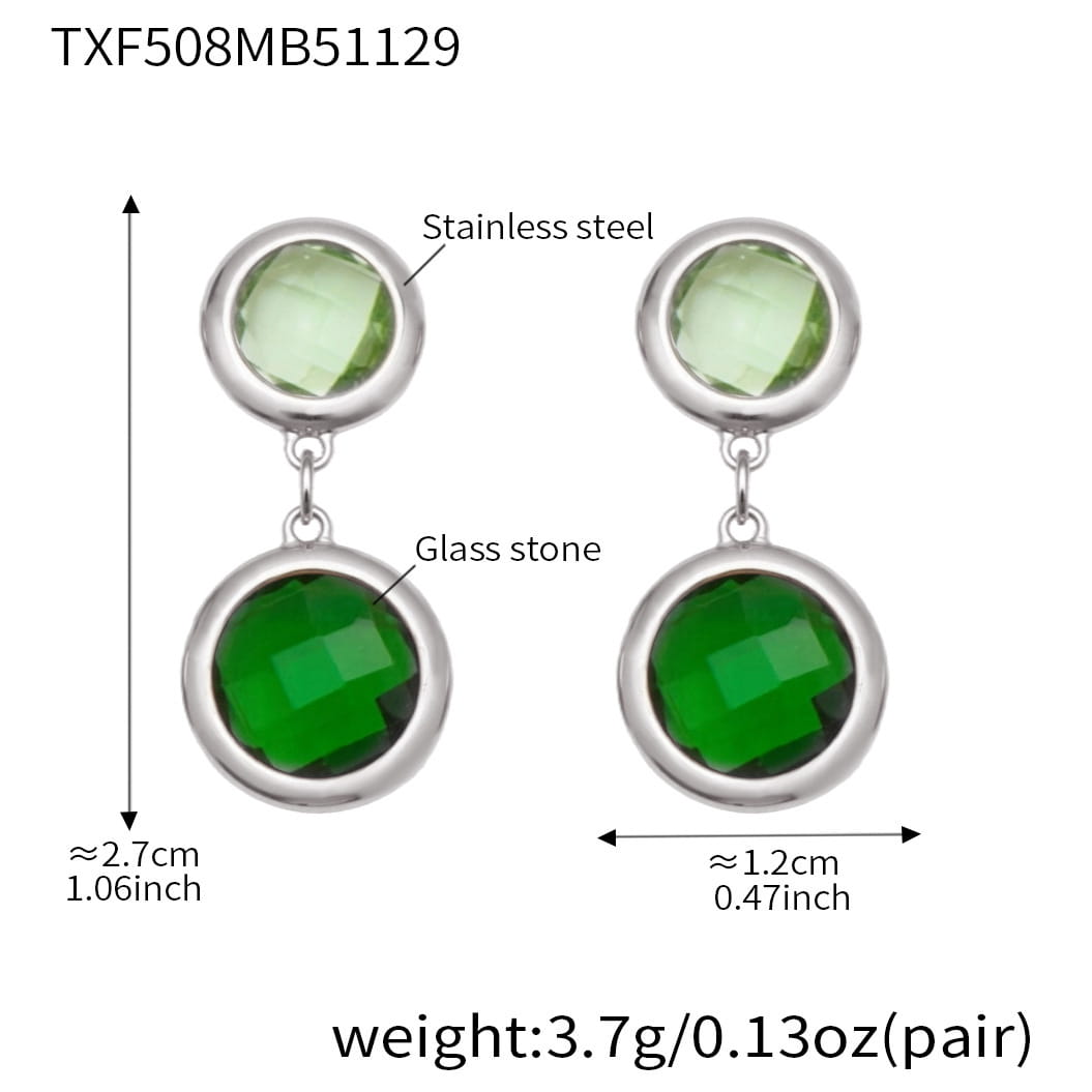 Round Bezel CZ Jewelry Set