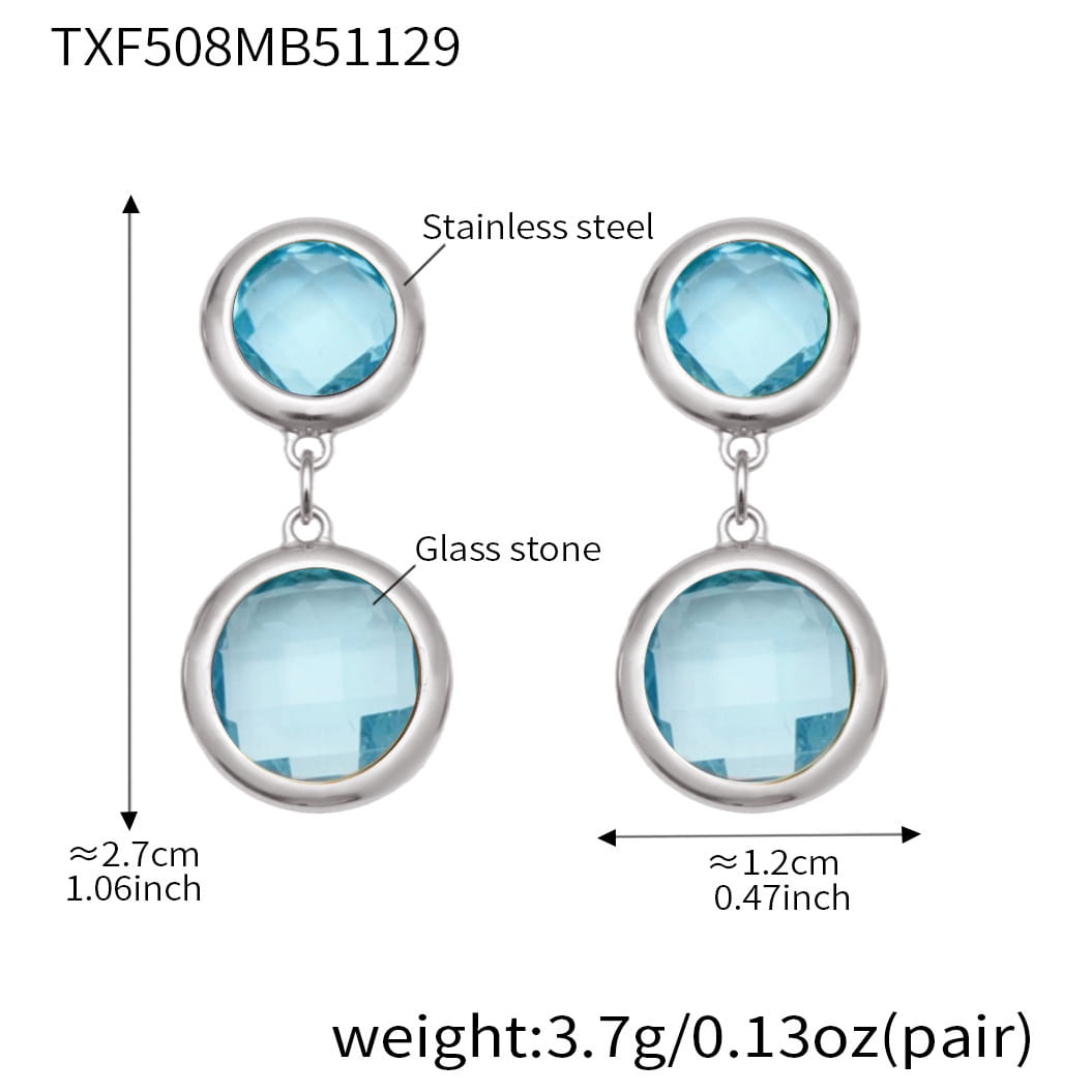 Round Bezel CZ Jewelry Set