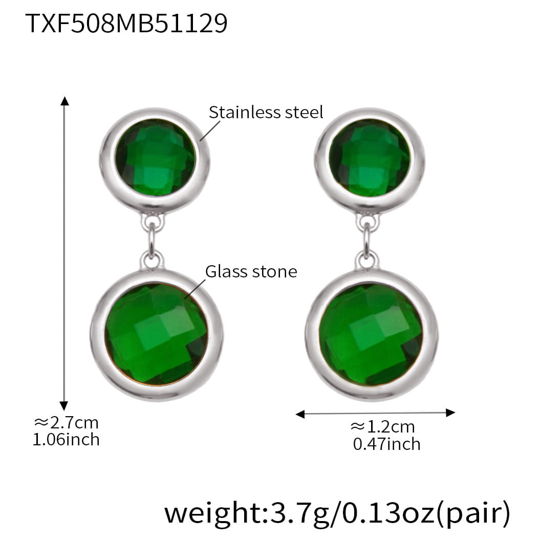 Round Bezel CZ Jewelry Set